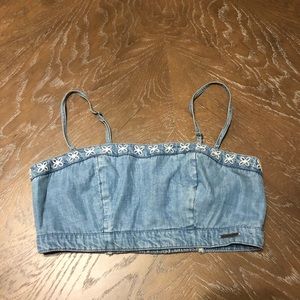 Jean Bralette; Crop Top
